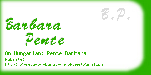 barbara pente business card